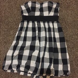 Strapless mini dress